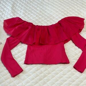 NEW Anthropology off the shoulder Organza top